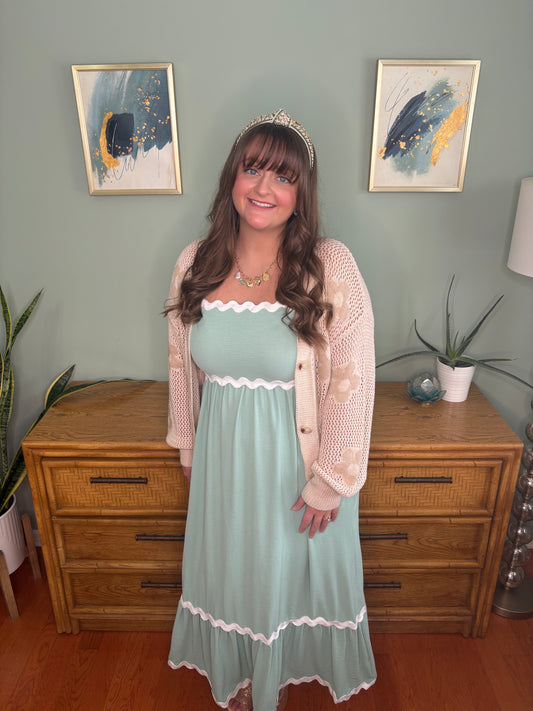 TWO LEFT SIZE 1X - Mint To Be Maxi Dress