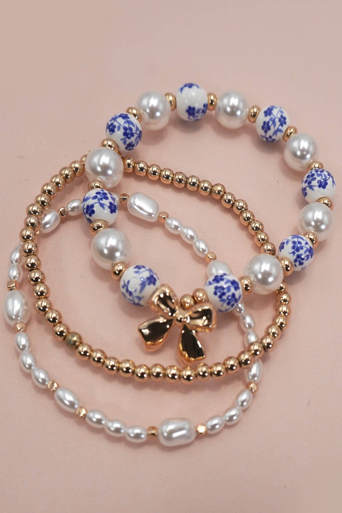 Blue Porcelain Bracelet Set