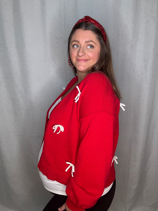 Holly Bow Cardigan