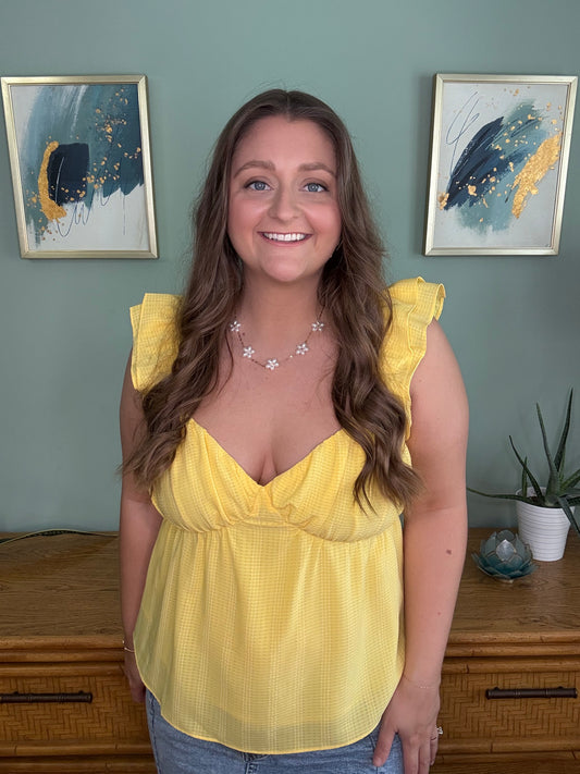 ONE LEFT SIZE L - Ray of Sunshine Top