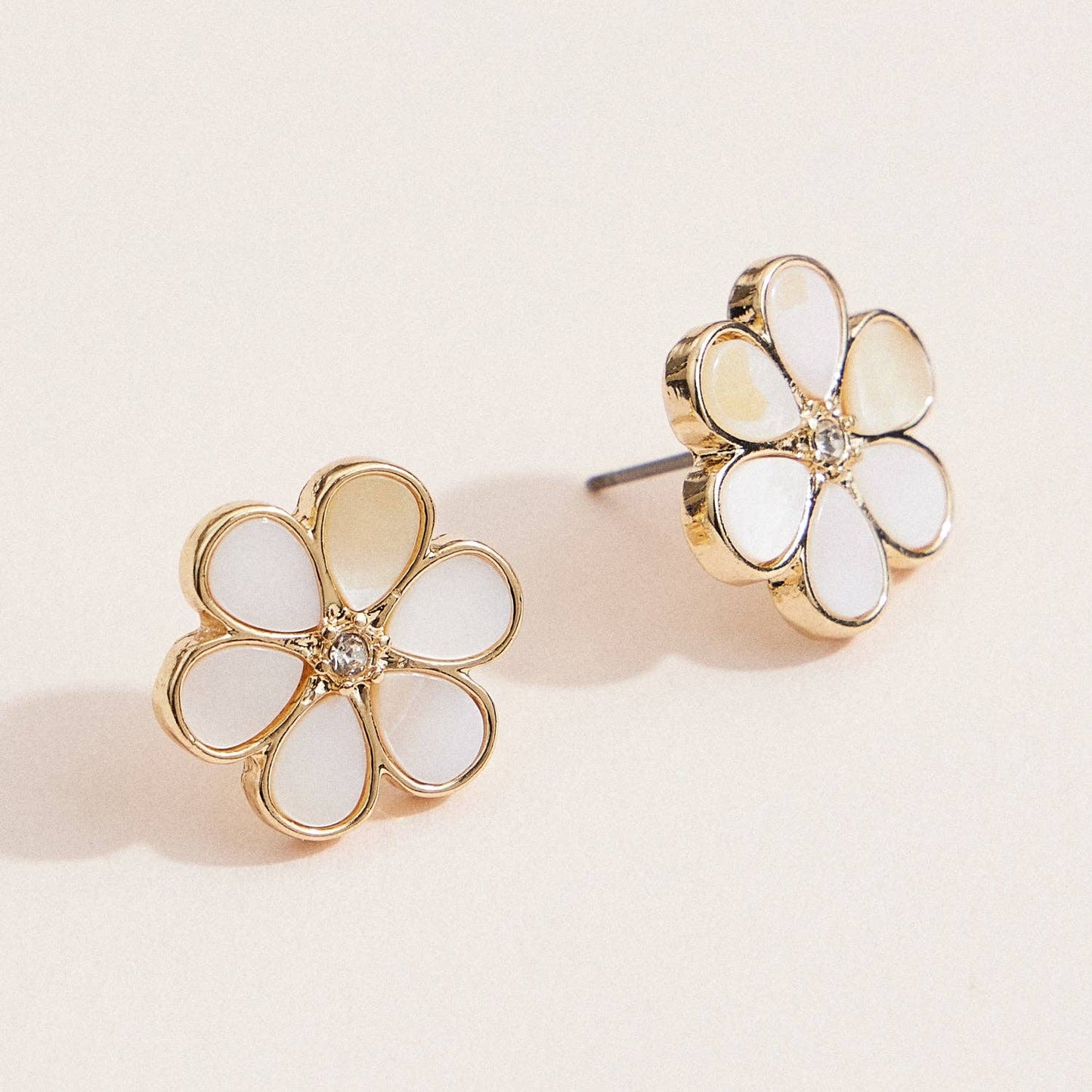 Mother of Pearl Daisy Earrings