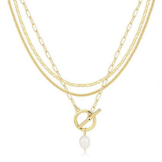Pearl Pendant Layered Necklace