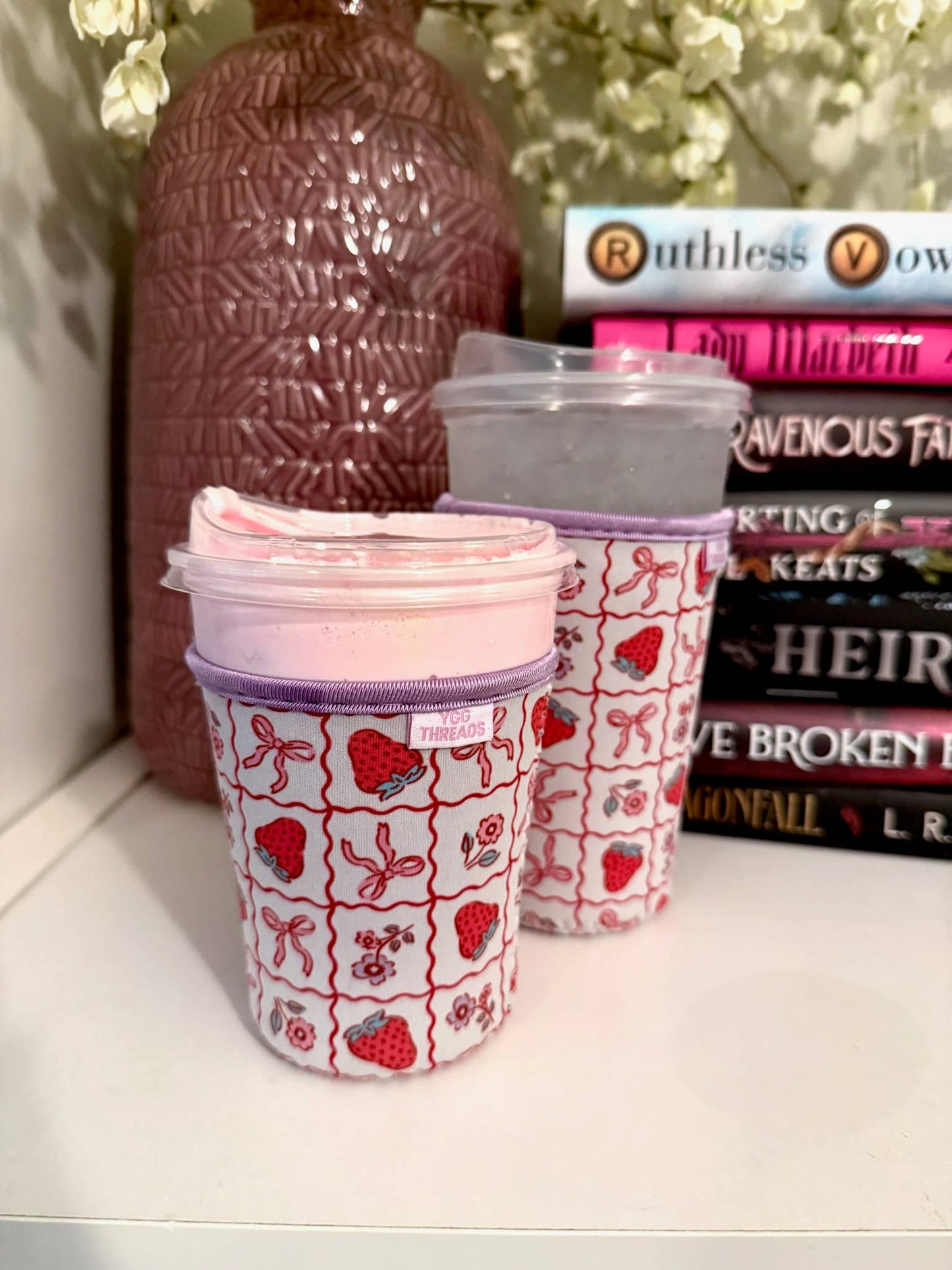Strawberry Coquette Drink Sleeve - Small