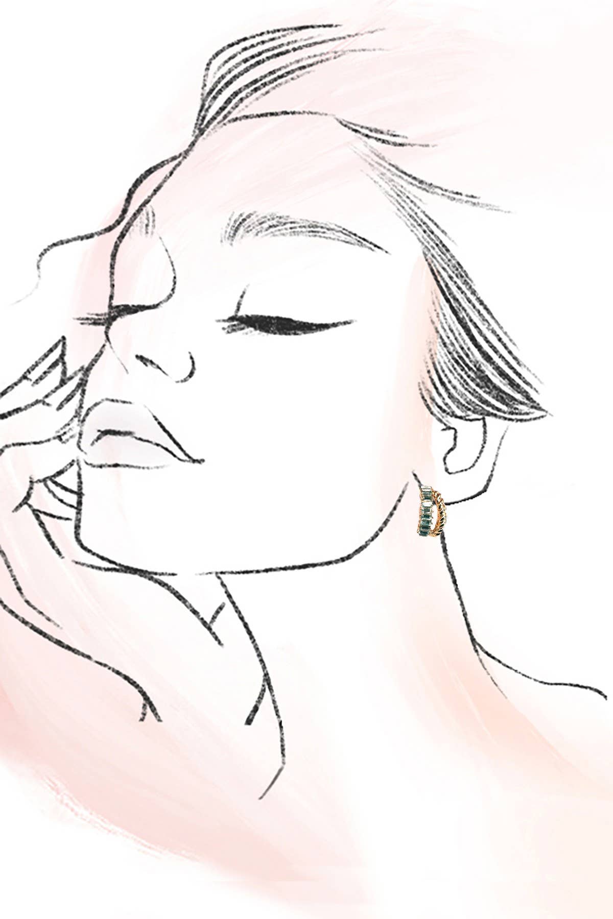 Intertwined Huggie Hoop Earrings
