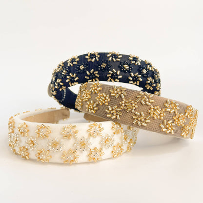 Starburst Beaded Mesh Headbands