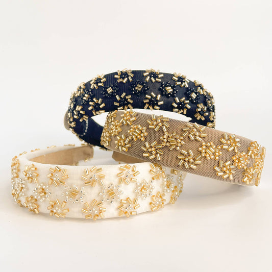 Starburst Beaded Mesh Headbands