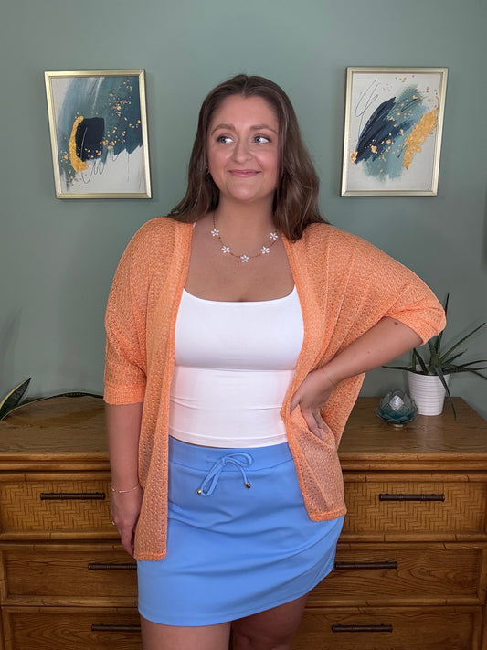 Peachy Sheer Cardigan