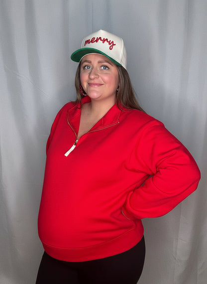 Noel Pullover - Red & Green