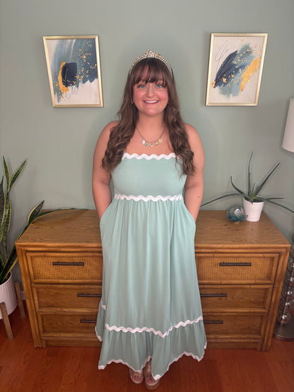 TWO LEFT SIZE 1X - Mint To Be Maxi Dress