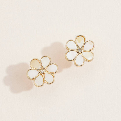 Mother of Pearl Daisy Earrings