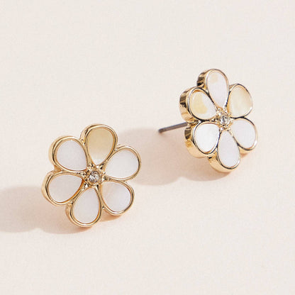 Mother of Pearl Daisy Earrings