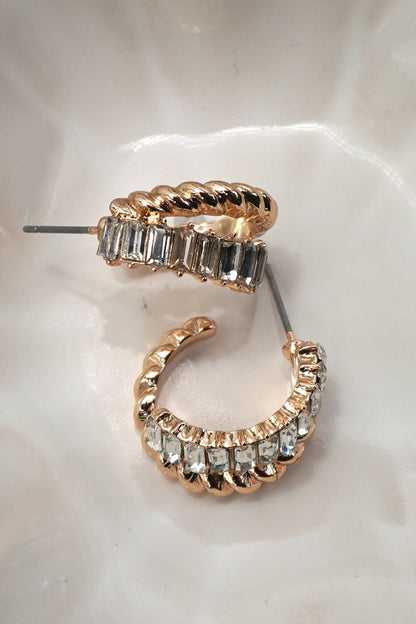 Intertwined Huggie Hoop Earrings