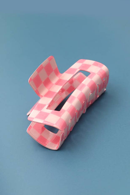 Jumbo Checker Claw Clips