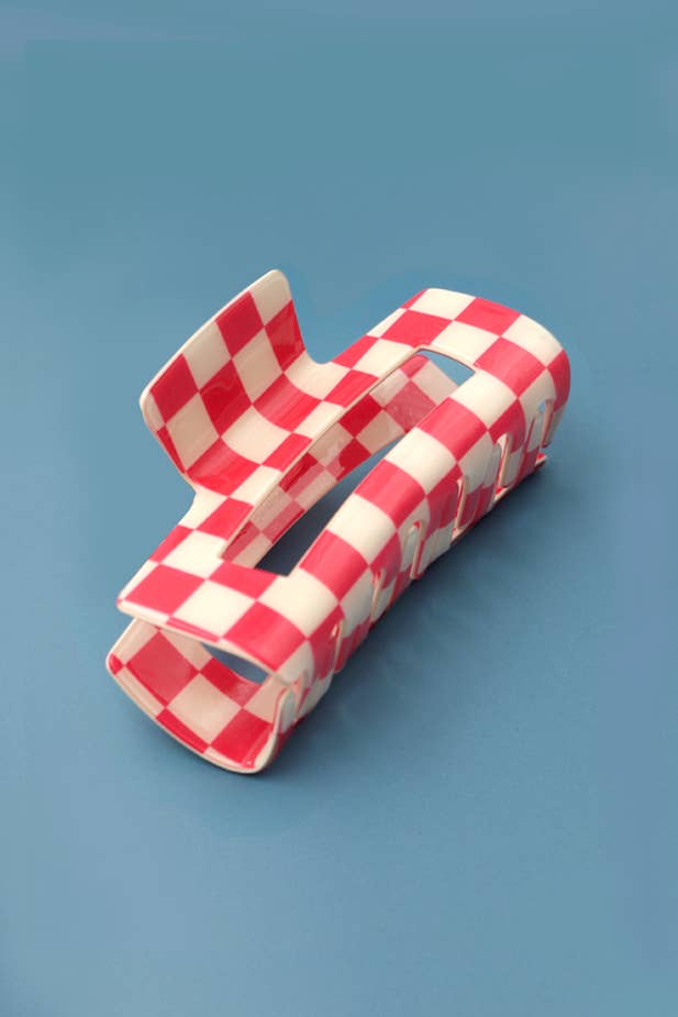Jumbo Checker Claw Clips