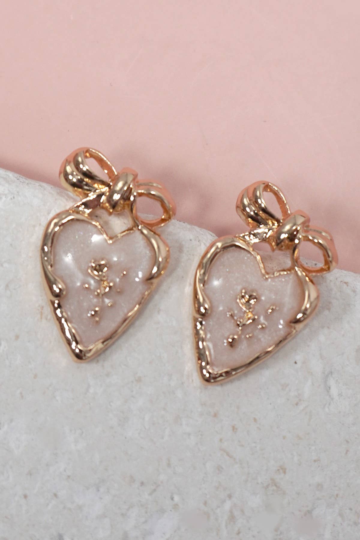 Epoxy Heart Earrings