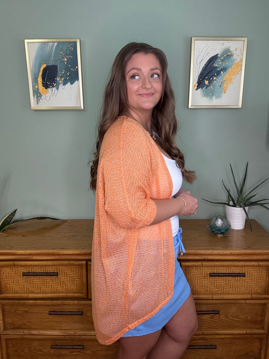 Peachy Sheer Cardigan