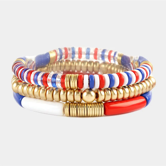Americana Beaded Bracelet Set