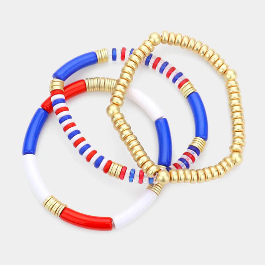 Americana Beaded Bracelet Set