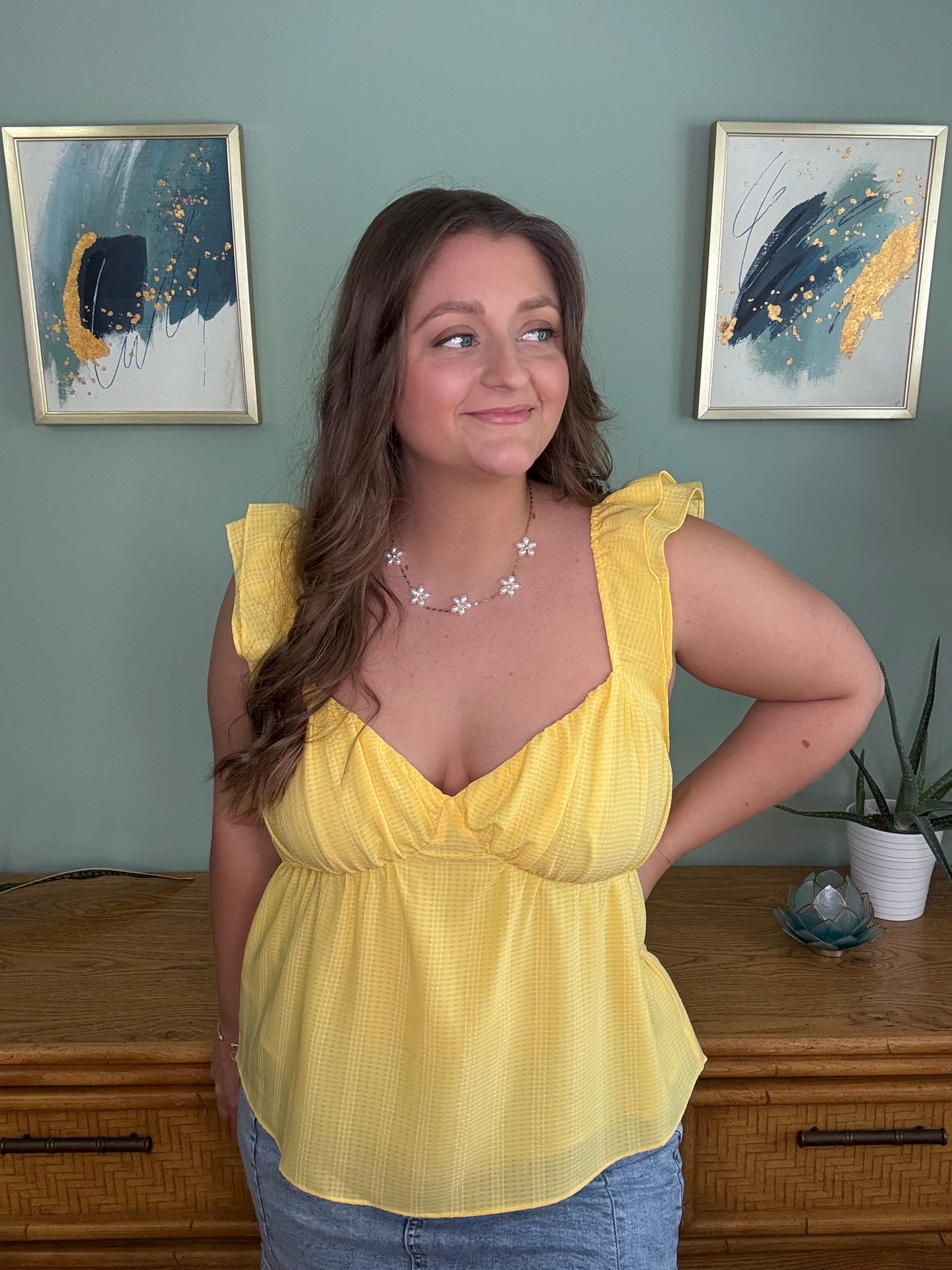 ONE LEFT SIZE L - Ray of Sunshine Top