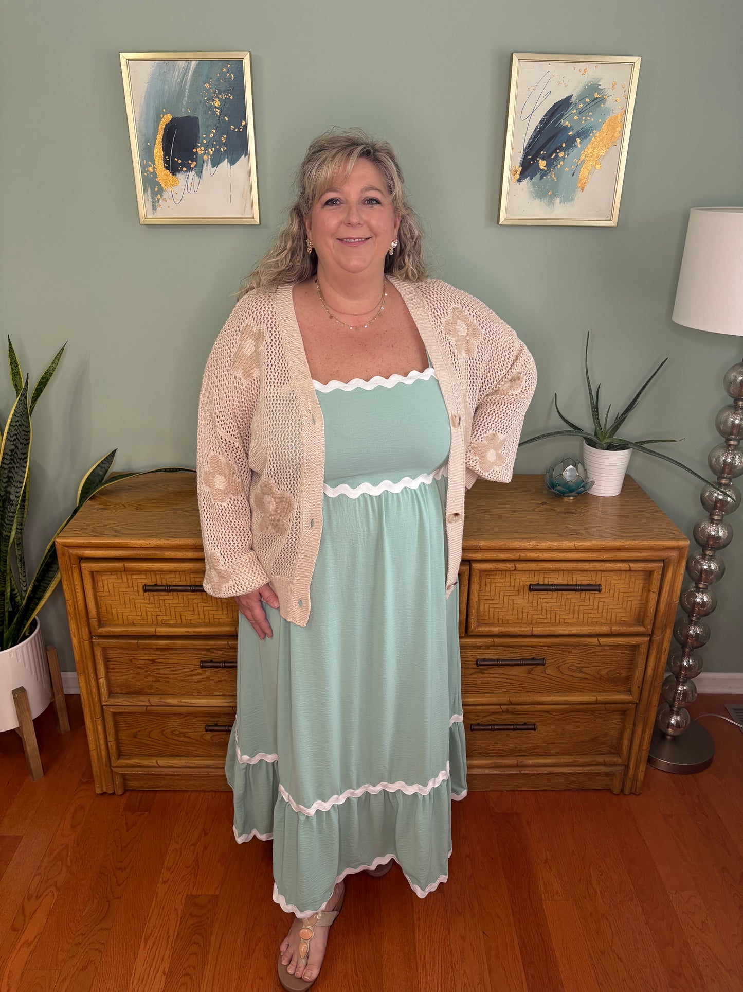 TWO LEFT SIZE 1X - Mint To Be Maxi Dress