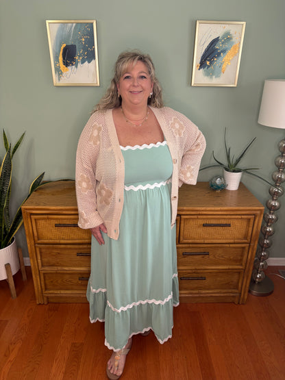 TWO LEFT SIZE 1X - Mint To Be Maxi Dress