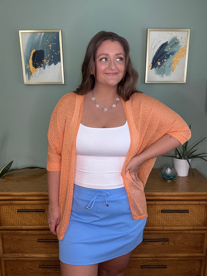 OOPSIE! - size XL - Peachy Sheer Cardigan