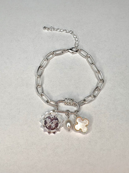 Paperclip Chain Charm Bracelet