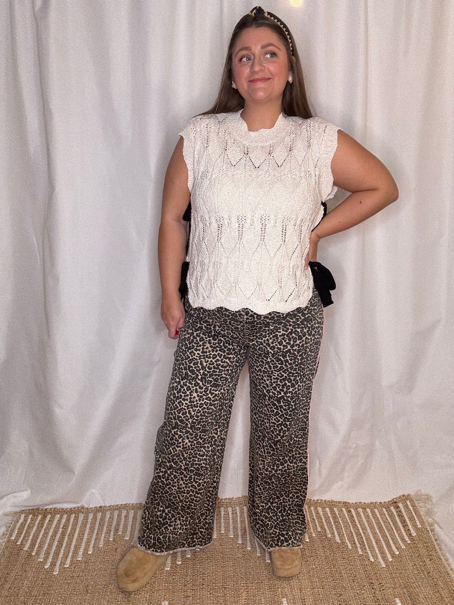 Pink Striped Leopard Pants