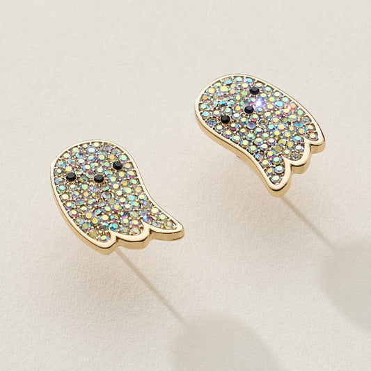 Rhinestone Ghost Stud Earrings