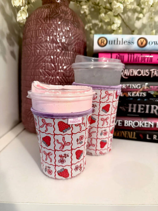 Strawberry Coquette Drink Sleeve - Small