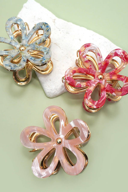 Flower Claw Clips