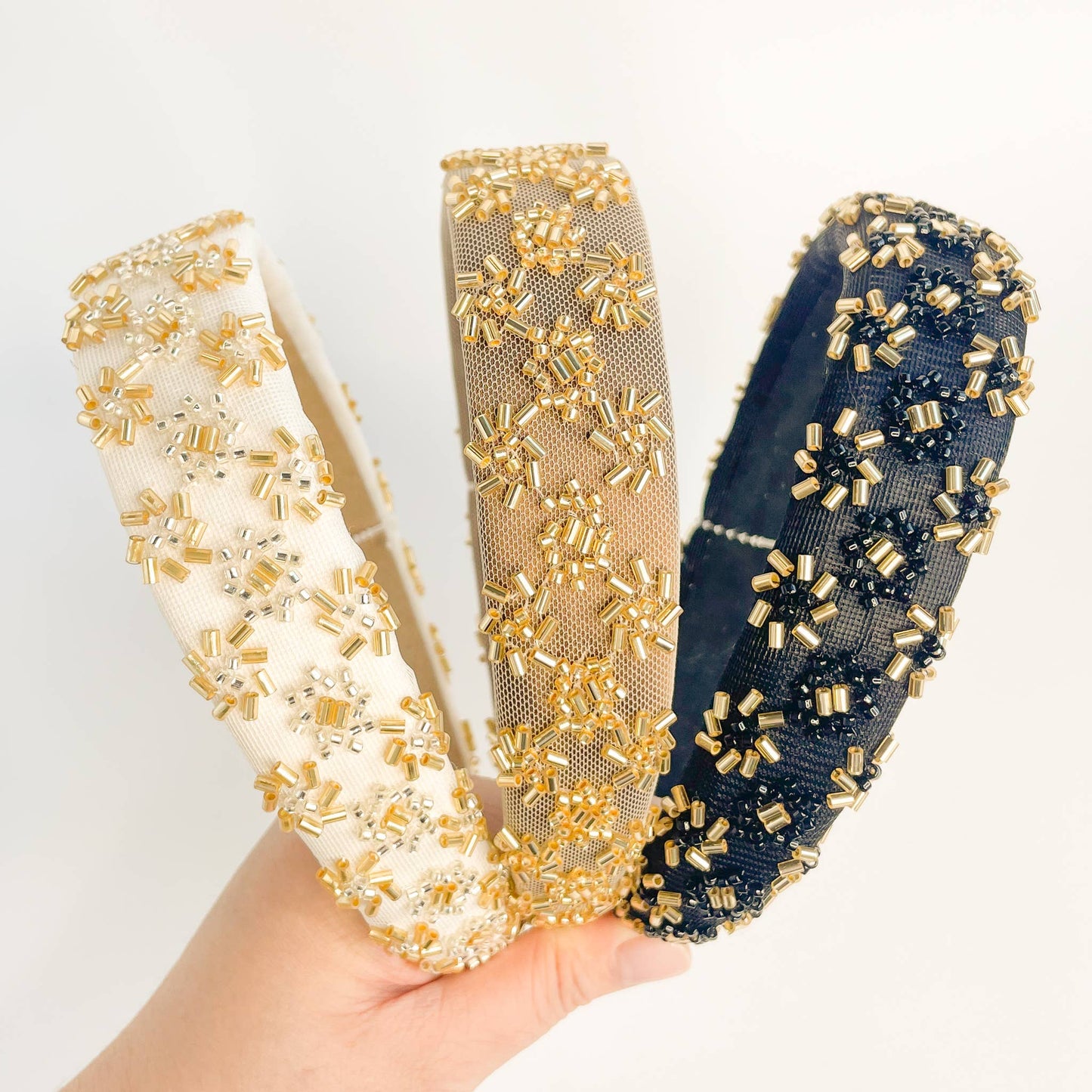 Starburst Beaded Mesh Headbands