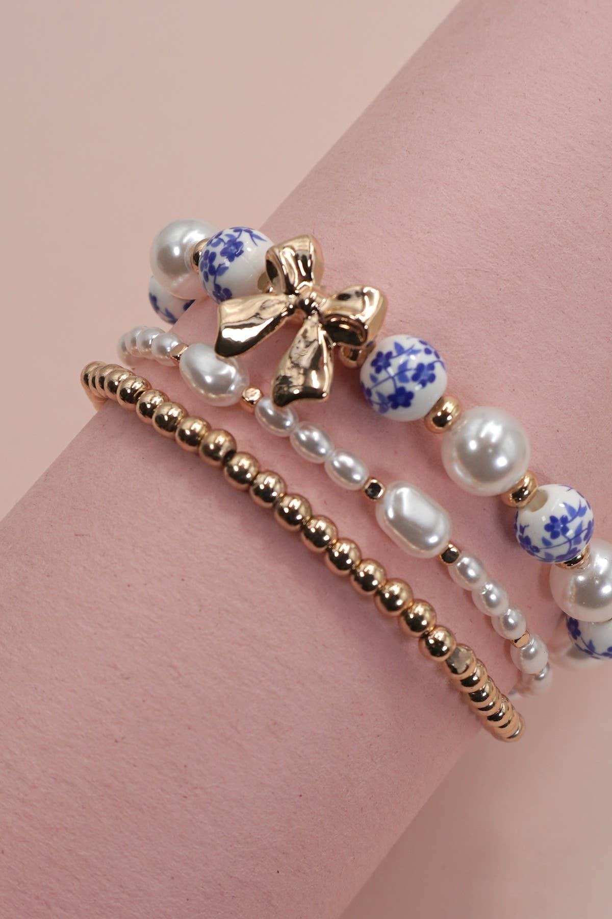 Blue Porcelain Bracelet Set