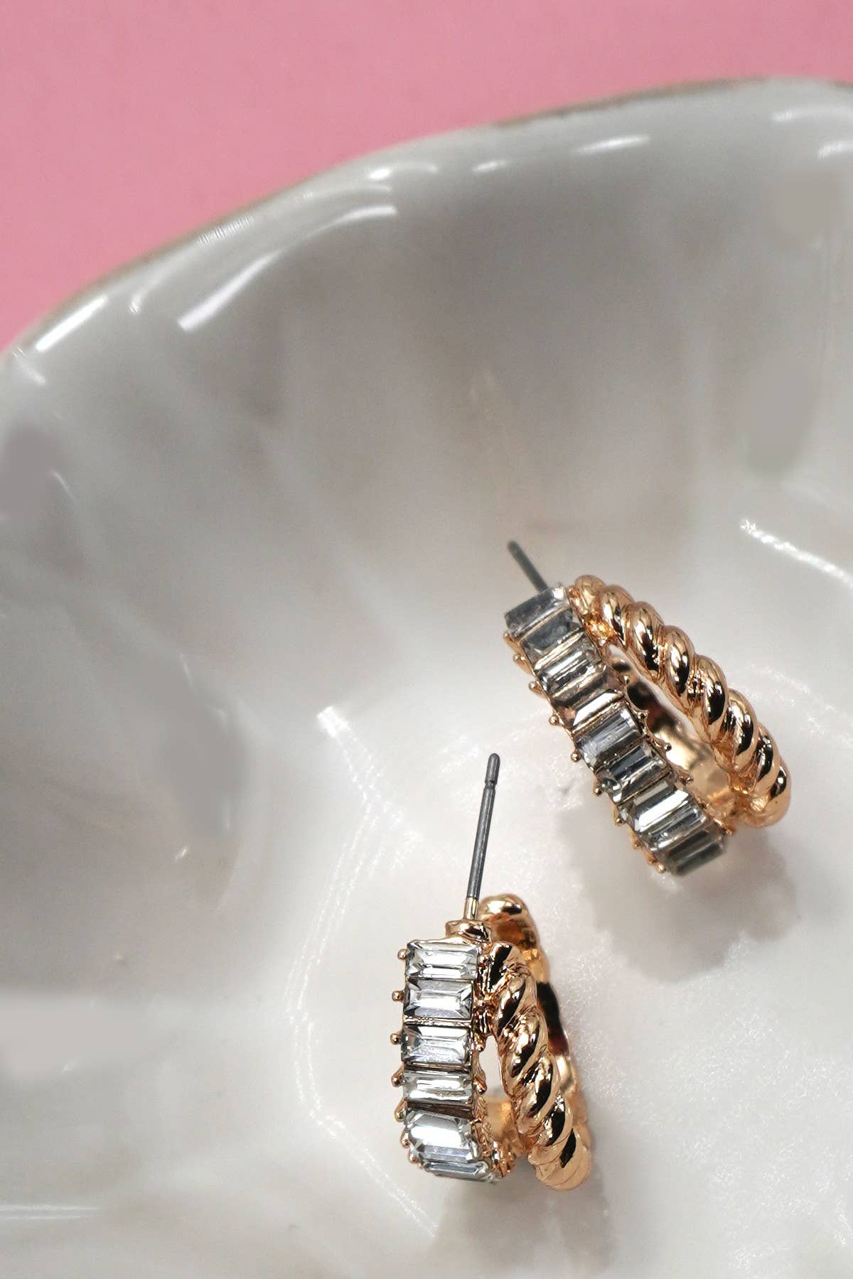 Intertwined Huggie Hoop Earrings