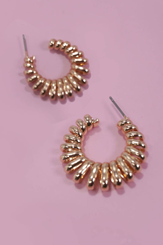 Coiled Hoop Earrings