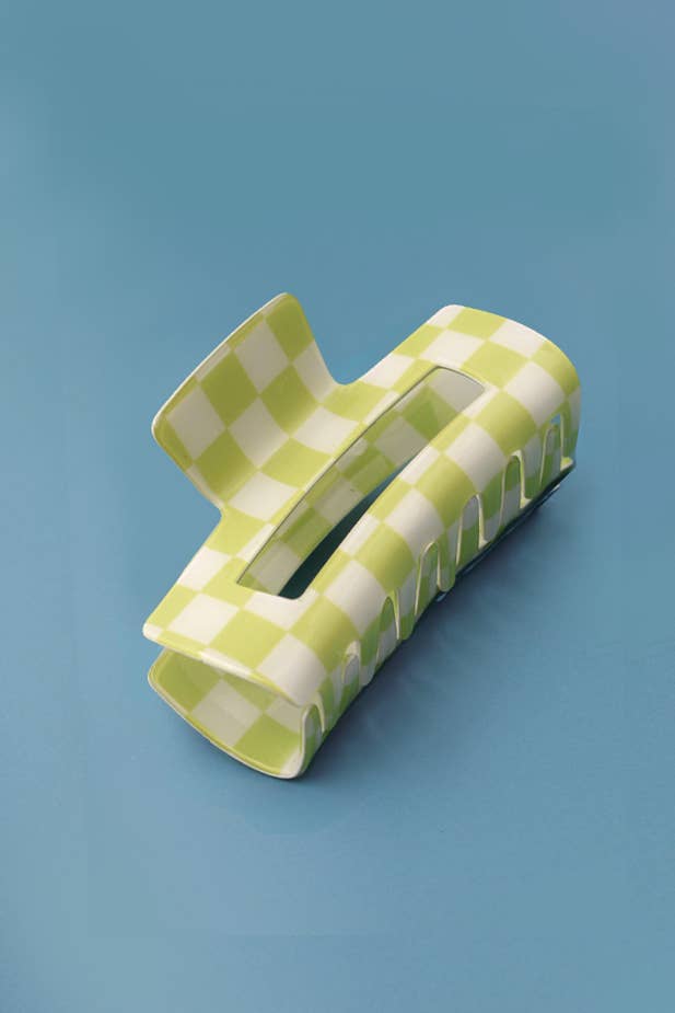 Jumbo Checker Claw Clips