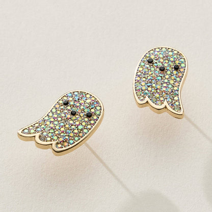 Rhinestone Ghost Stud Earrings