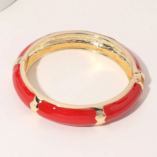 Enamel Bangle Bracelets - Red, White, & Blue