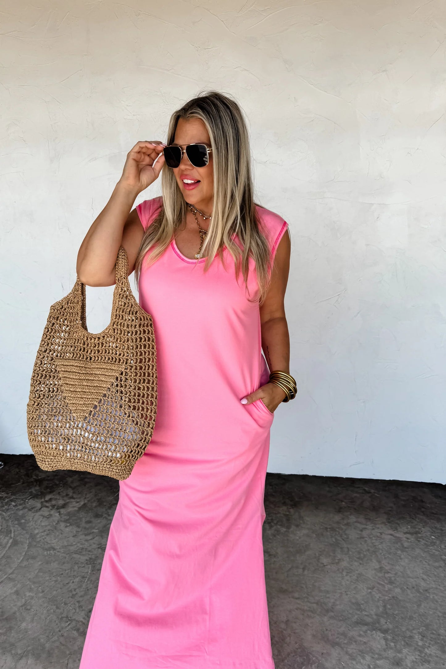 Tickled Pink Relaxed Dress