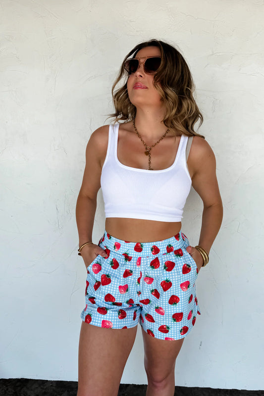 Strawberry Cotton Shorts